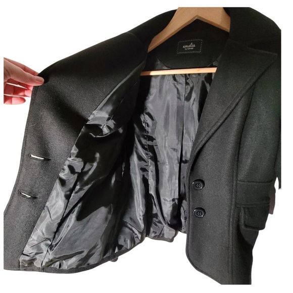 Amelia by BeCool Super Soft, Felt Like Black Blazer Size Small - Picture 4 of 7